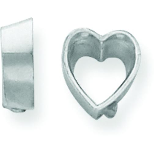 14K White Gold Heart Bezel Setting (3.50 to 13.00mm)