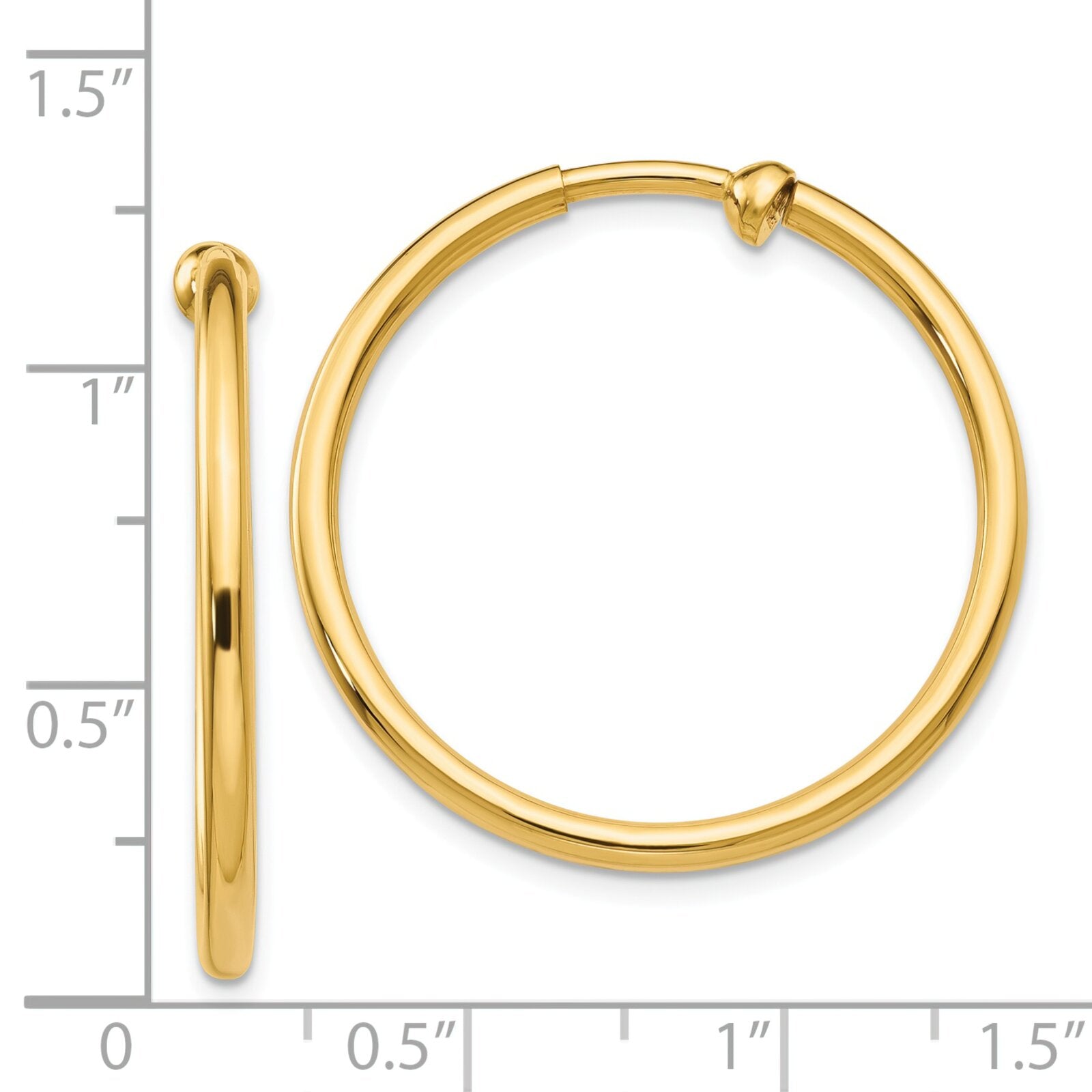 14k gold clip clearance on hoop earrings
