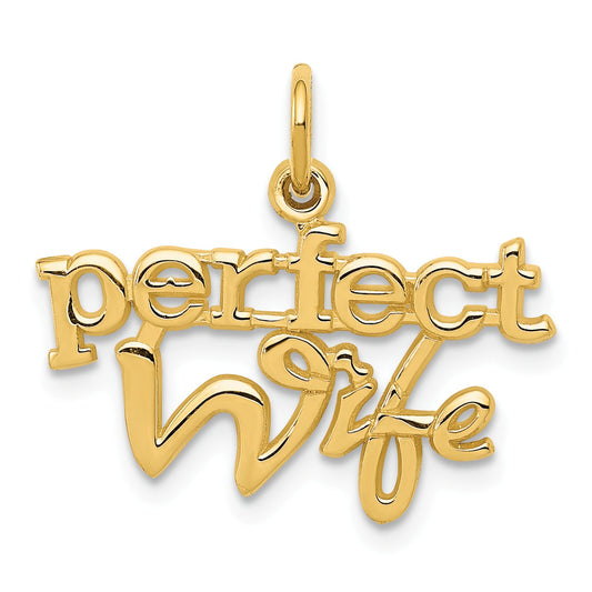 14K Gold Perfect Wife Charm