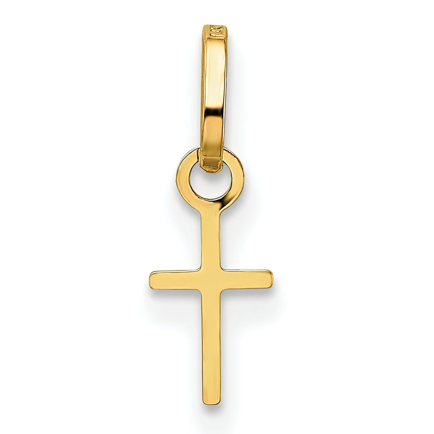 14K Gold Cross Charm
