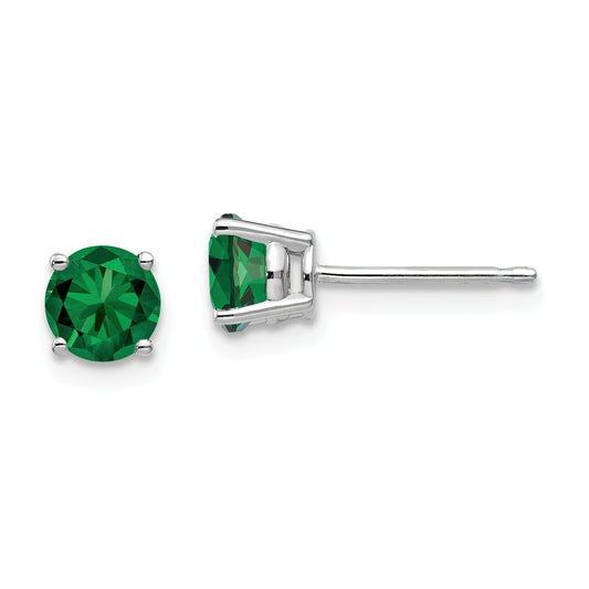 14K White Gold Mount St. Helens Stud Earrings 5mm