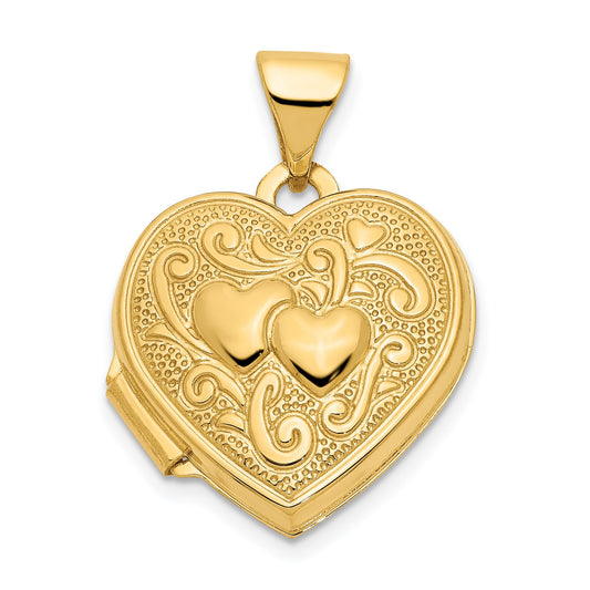 14K Gold Heart Locket