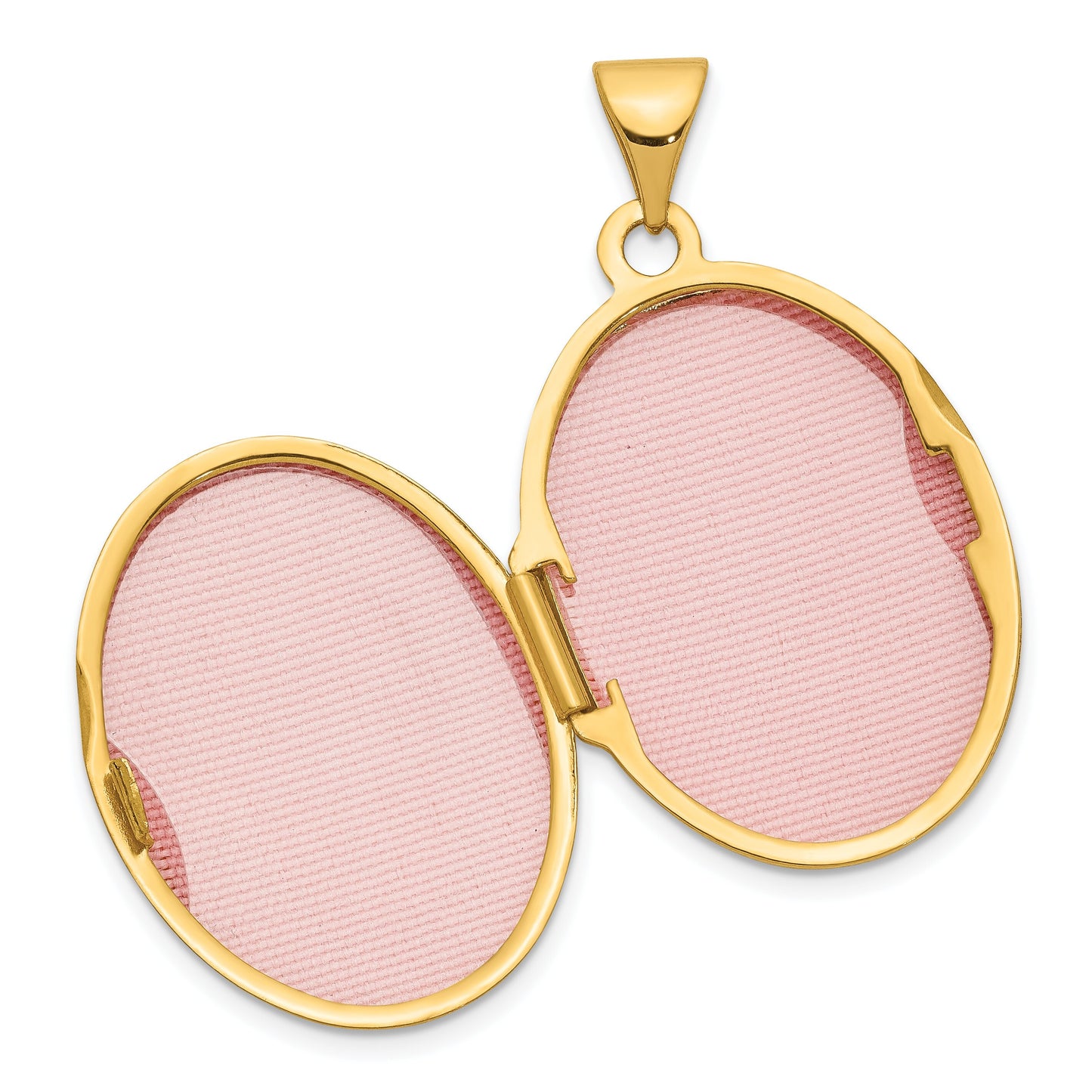 14K Gold Oval Scroll Locket