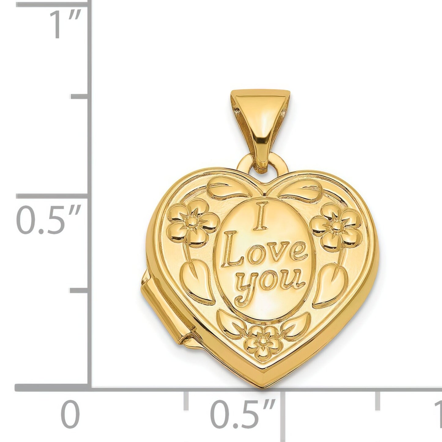 14K Gold I Love You Heart Locket