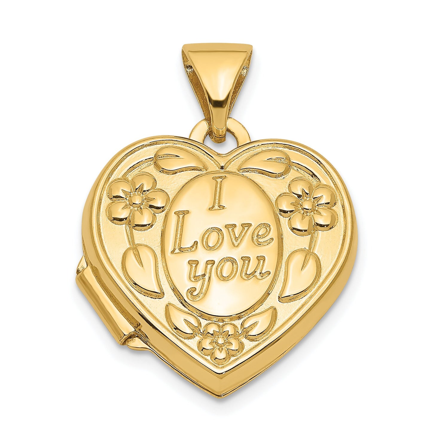 14K Gold I Love You Heart Locket