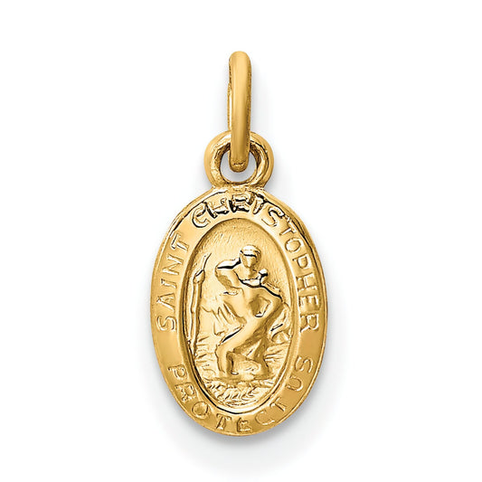 14K Gold Saint Christopher Medal Charm