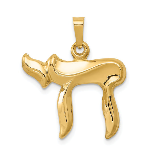 14K Gold Chai Pendant