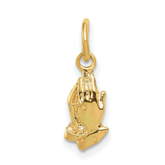 14K Gold Praying Hands Charm