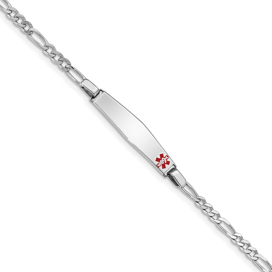 Medical ID Information Bracelet Sterling Silver 7"