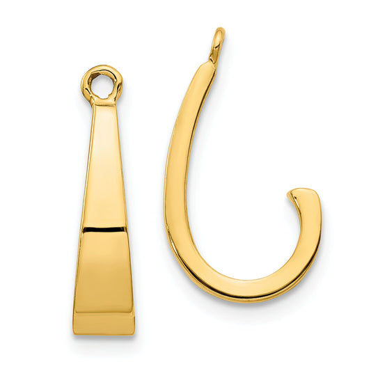 14K Gold J Hoop Earring Jackets