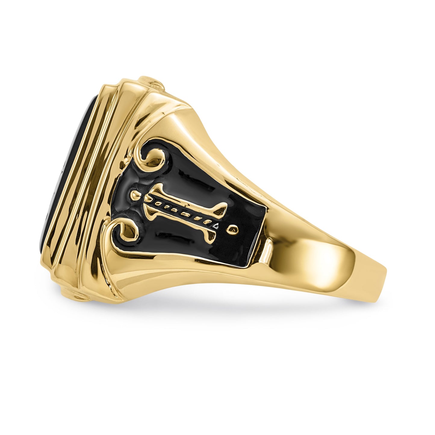 14K Gold Masonic Mens Ring Sz 10