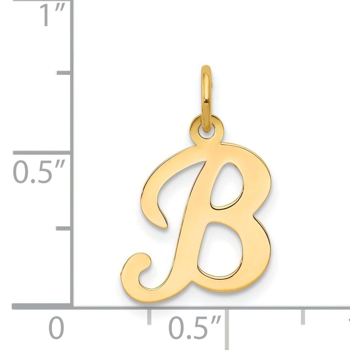 14K Gold Fancy Initial B Charm – FindingKing