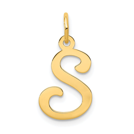14K Gold Fancy Initial S Charm