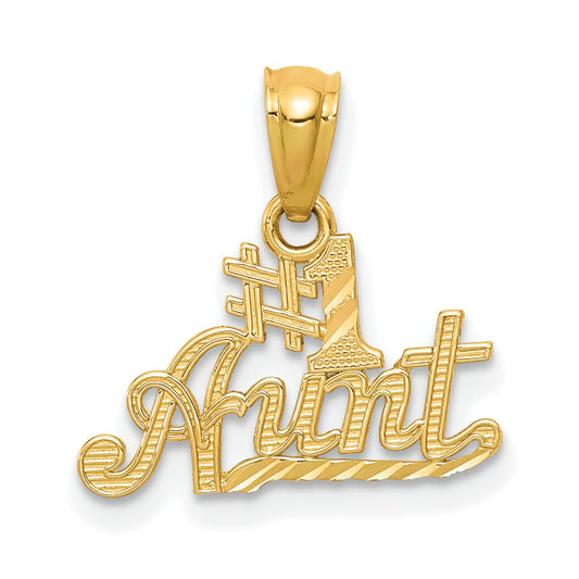 14K Gold #1 Aunt Pendant