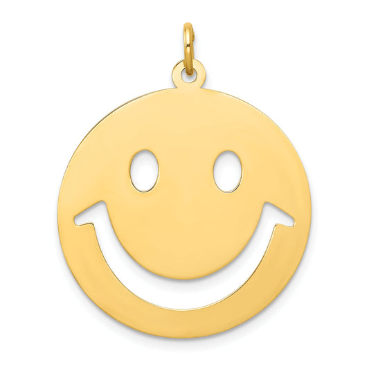 14K Gold Smiley Face Charm