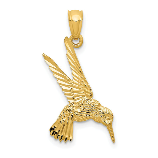 Hummingbird Charm 14K Gold