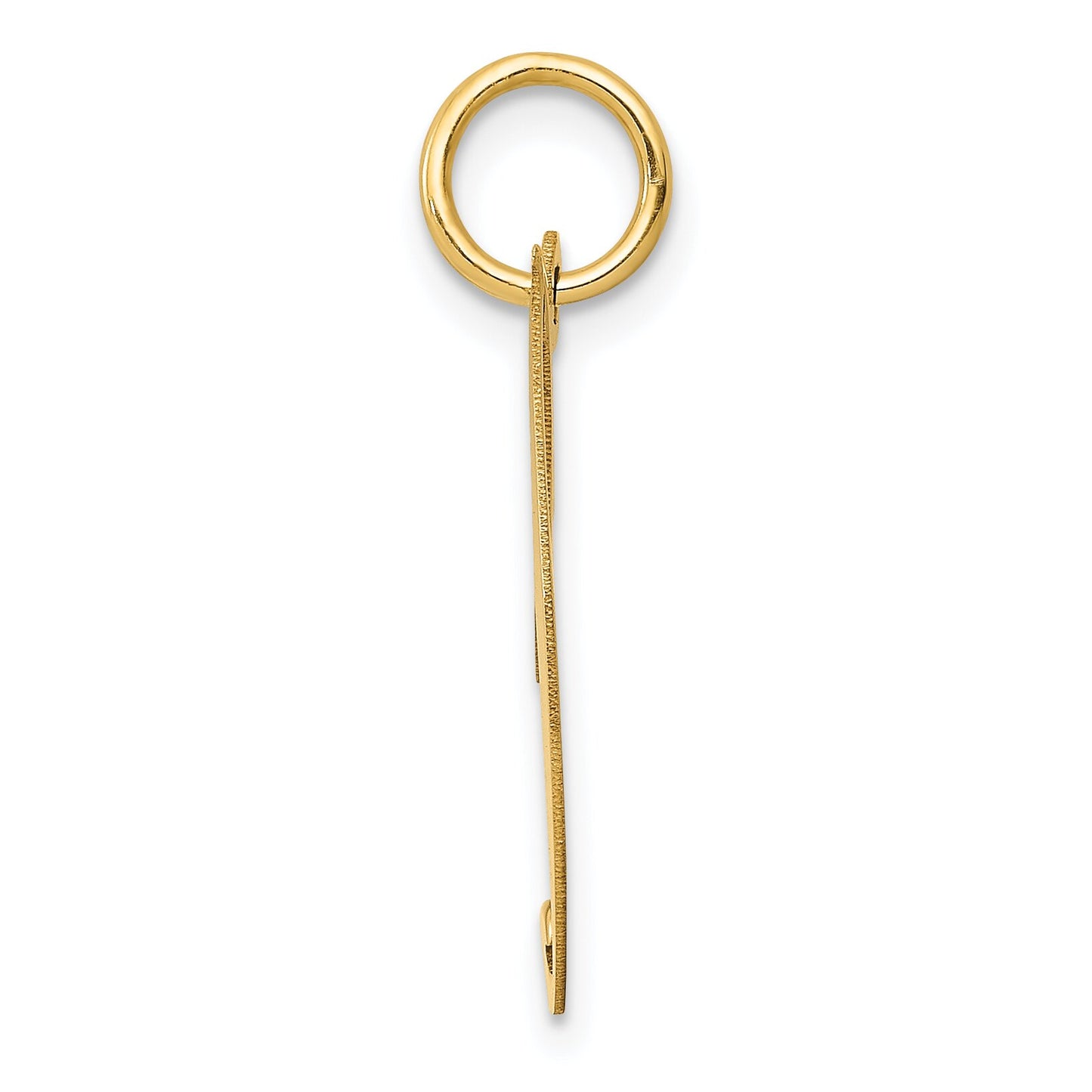 Fancy Cursive Letter "J" Charm 14K Gold