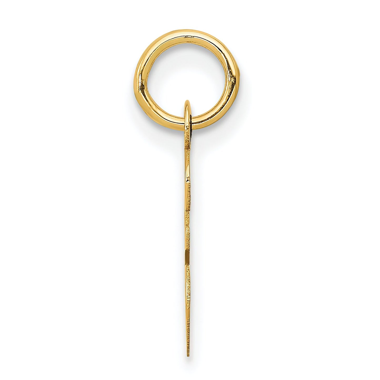 Cursive Letter "E" Charm 14k Gold
