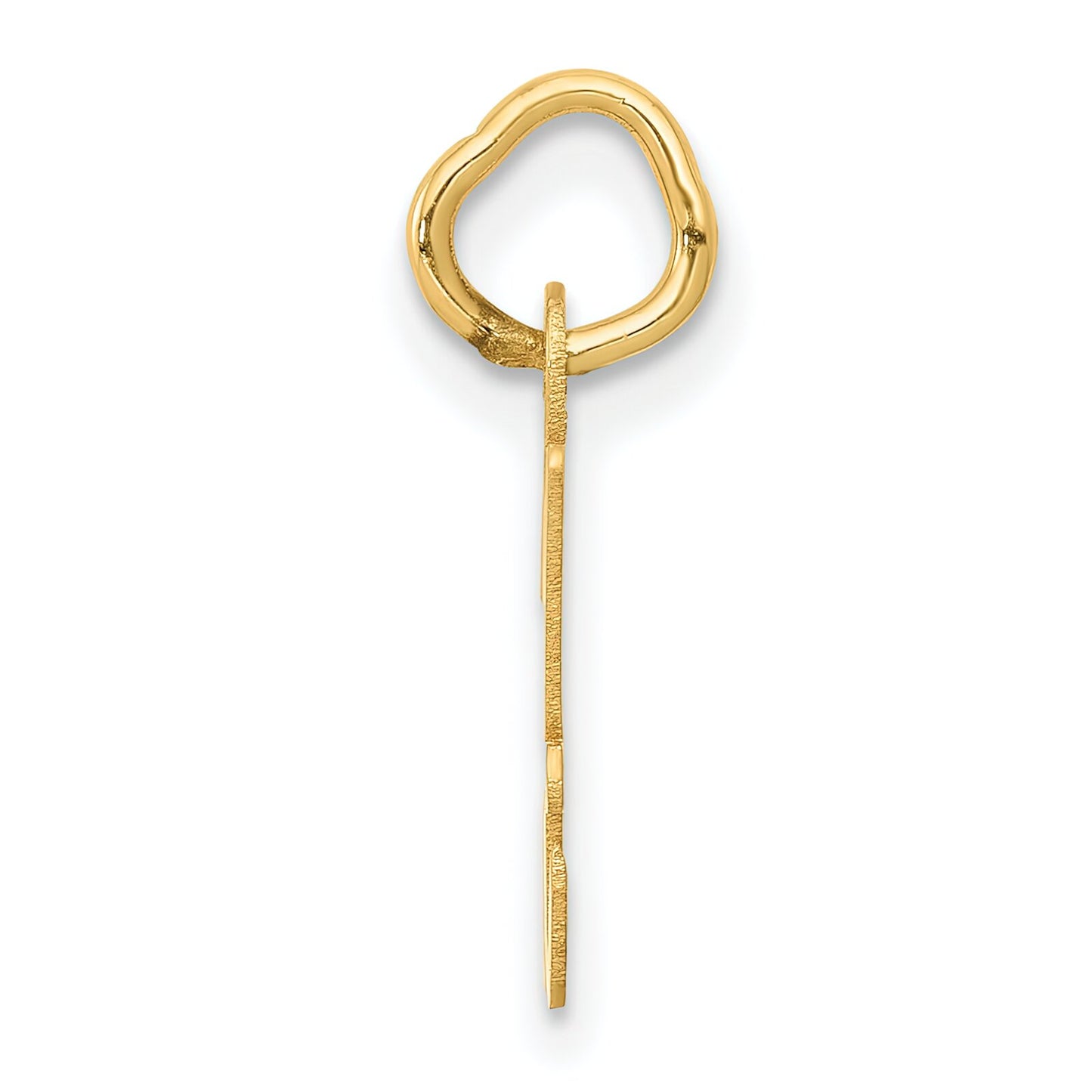 Cursive Letter "H" Charm 14k Gold