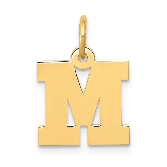 Letter "M" Charm 14k Gold