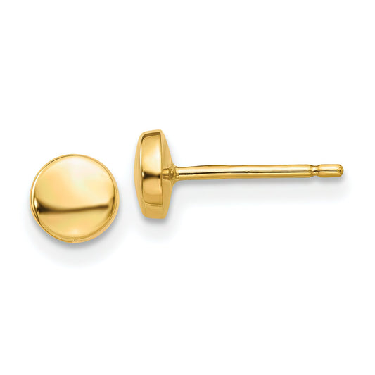 14K Gold Half Ball Stud Earrings