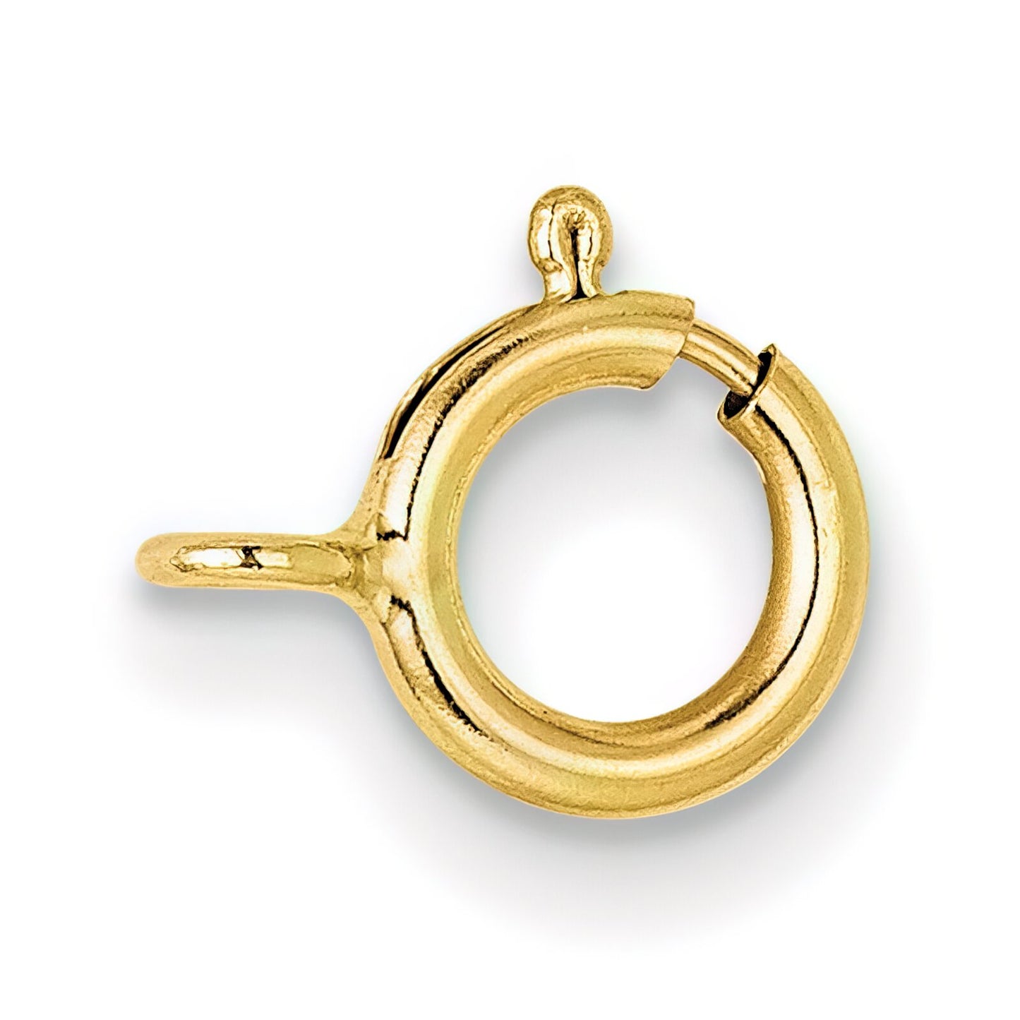 14K Gold Spring Ring Clasp (4.00mm to 6.00mm)