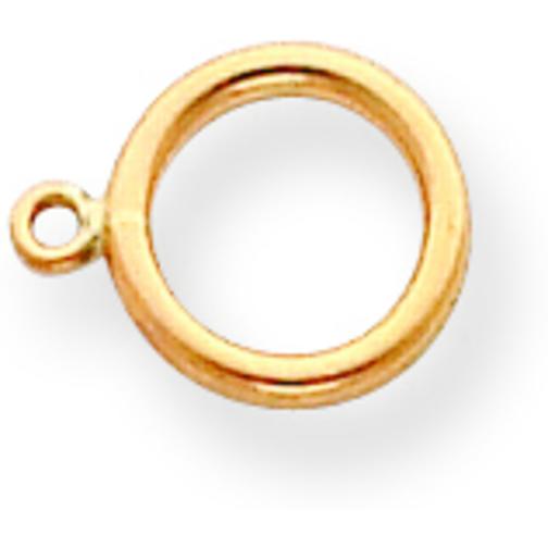 14K Gold Toggle Clasp Ring