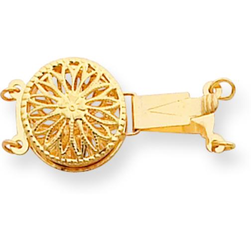 14K Gold Strand Pearl Clasp (2 or 3 Strands)