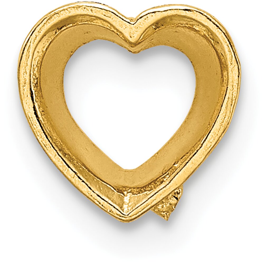 14K Gold Heart Bezel Setting (3.50 to 13.00mm)