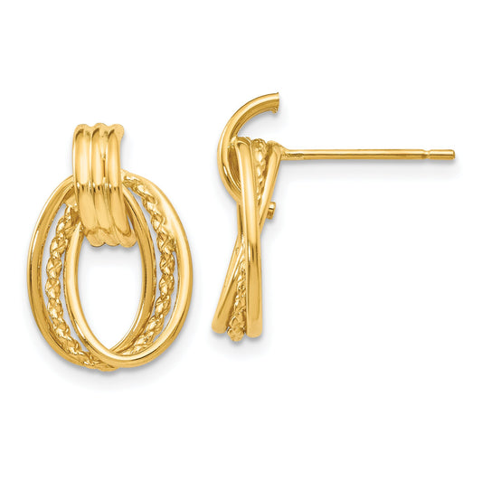 14K Gold Fancy Stud Earrings