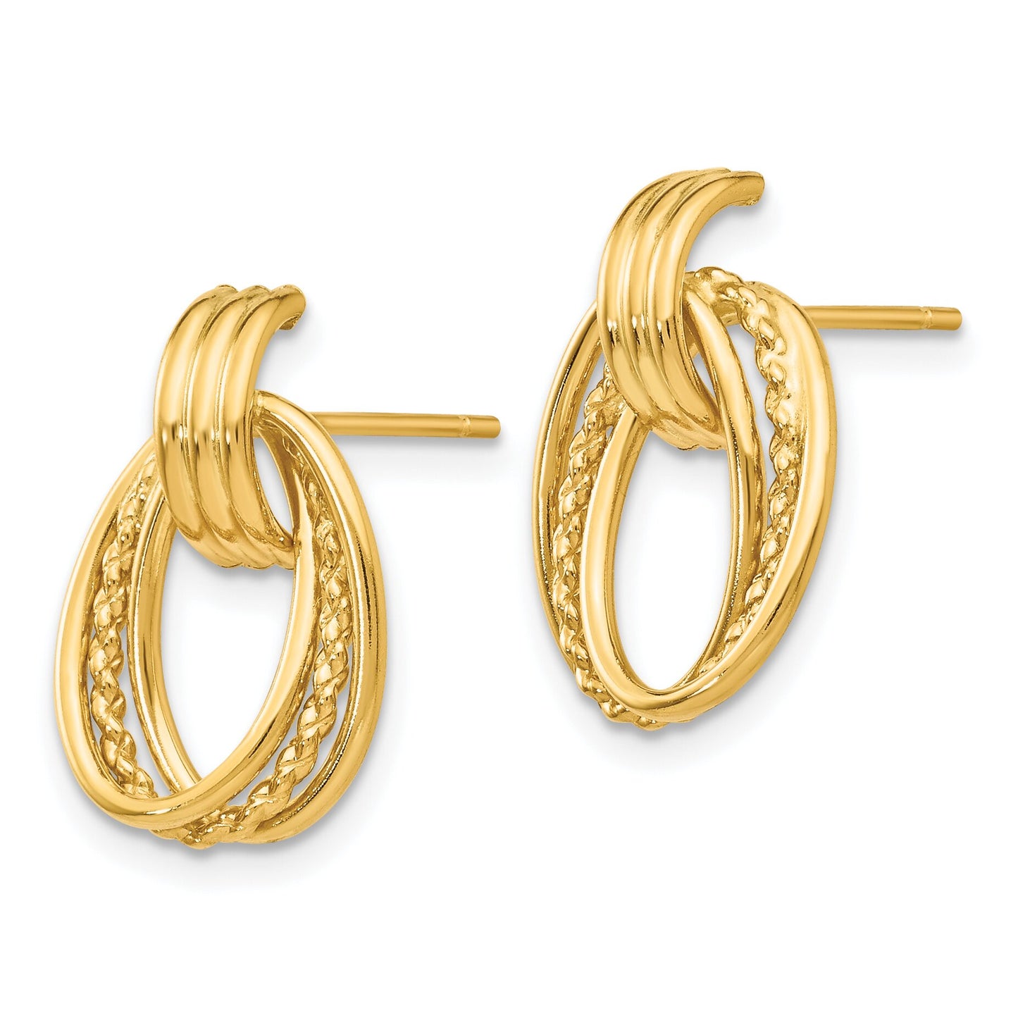 14K Gold Fancy Stud Earrings