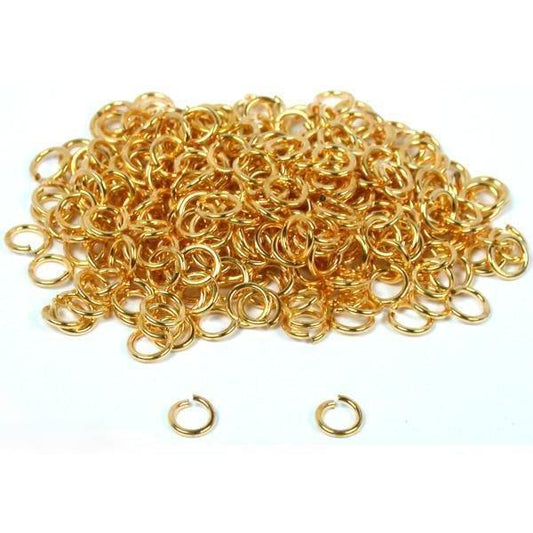 Open Jump Rings Gold Plated 19 Gauge 6mm 300Pcs