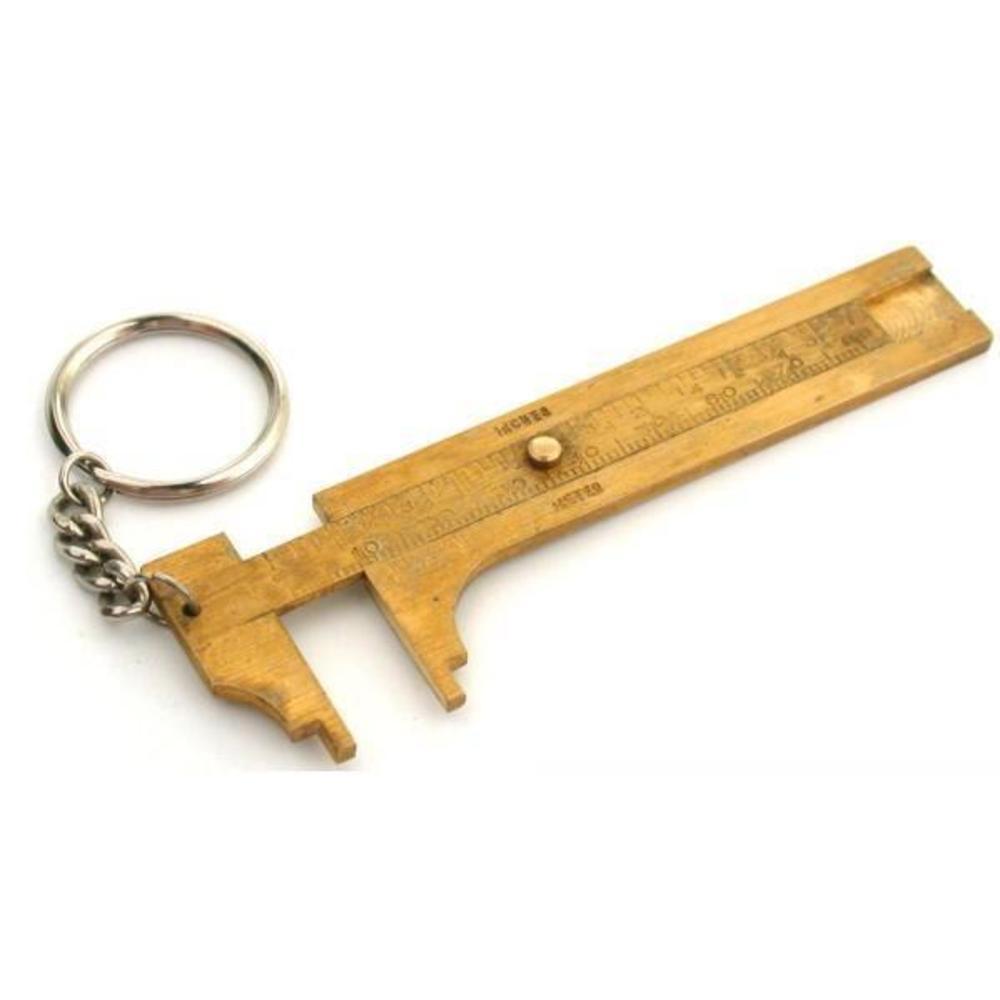 Brass Millimeter Gauge Key Chain 80mm