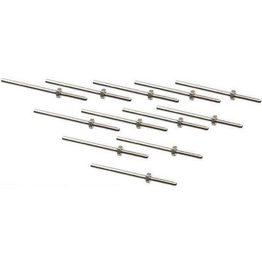 12 Threaded Mandrels 3/32" Shank