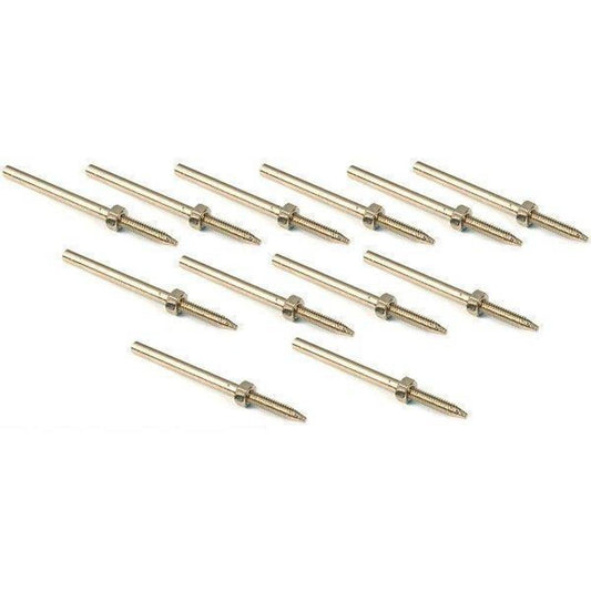 12 Threaded Mandrels With Hex Nuts