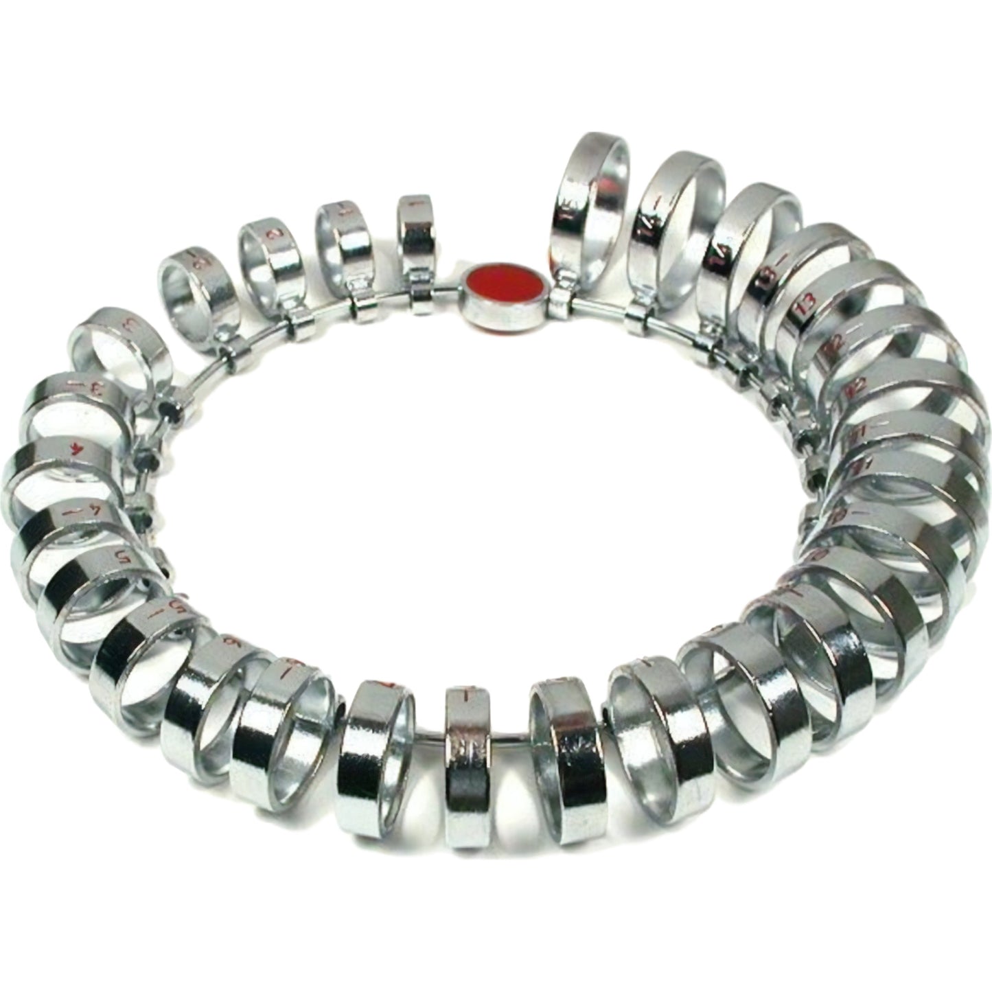 Finger Gauge Sz 1-15 Chrome Plated Brass