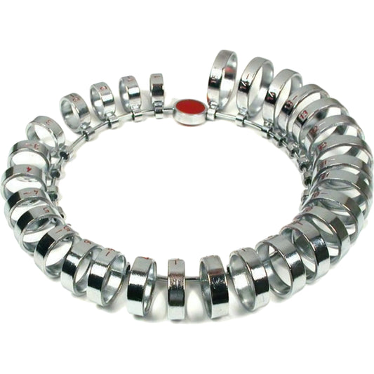 Finger Gauge Sz 1-15 Chrome Plated Brass