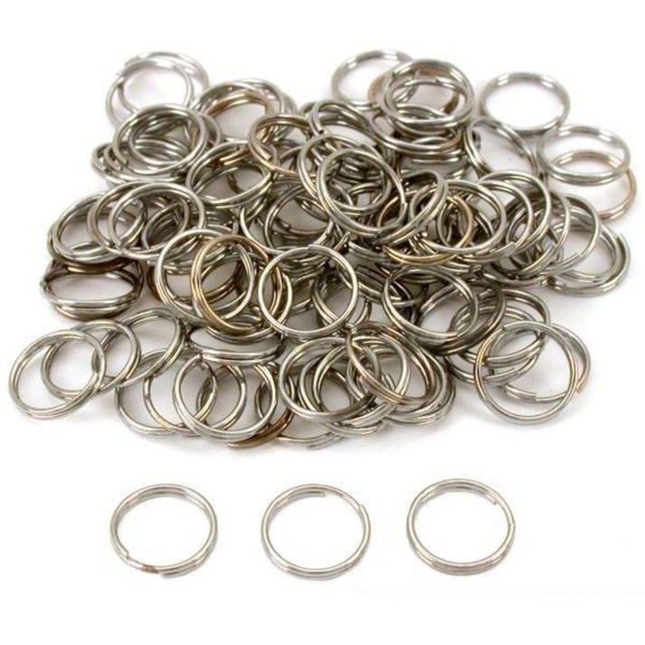 100 Nickel Plated Split Rings 12mm – FindingKing