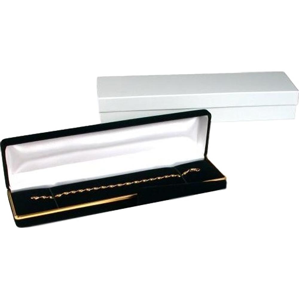 Bracelet & Watch Gift Box Black Velvet 8" (Only 1 Box)