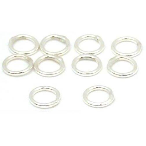 Round Closed Jump Rings Sterling Silver 22 Gauge 4mm 10Pcs