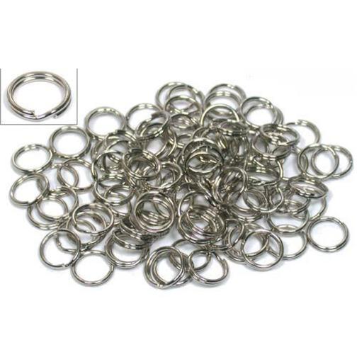 100 Nickel Plated Split Rings 6mm