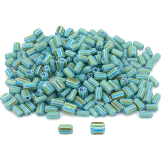 Chevron Glass Beads Multi Color 200Pcs Approx.