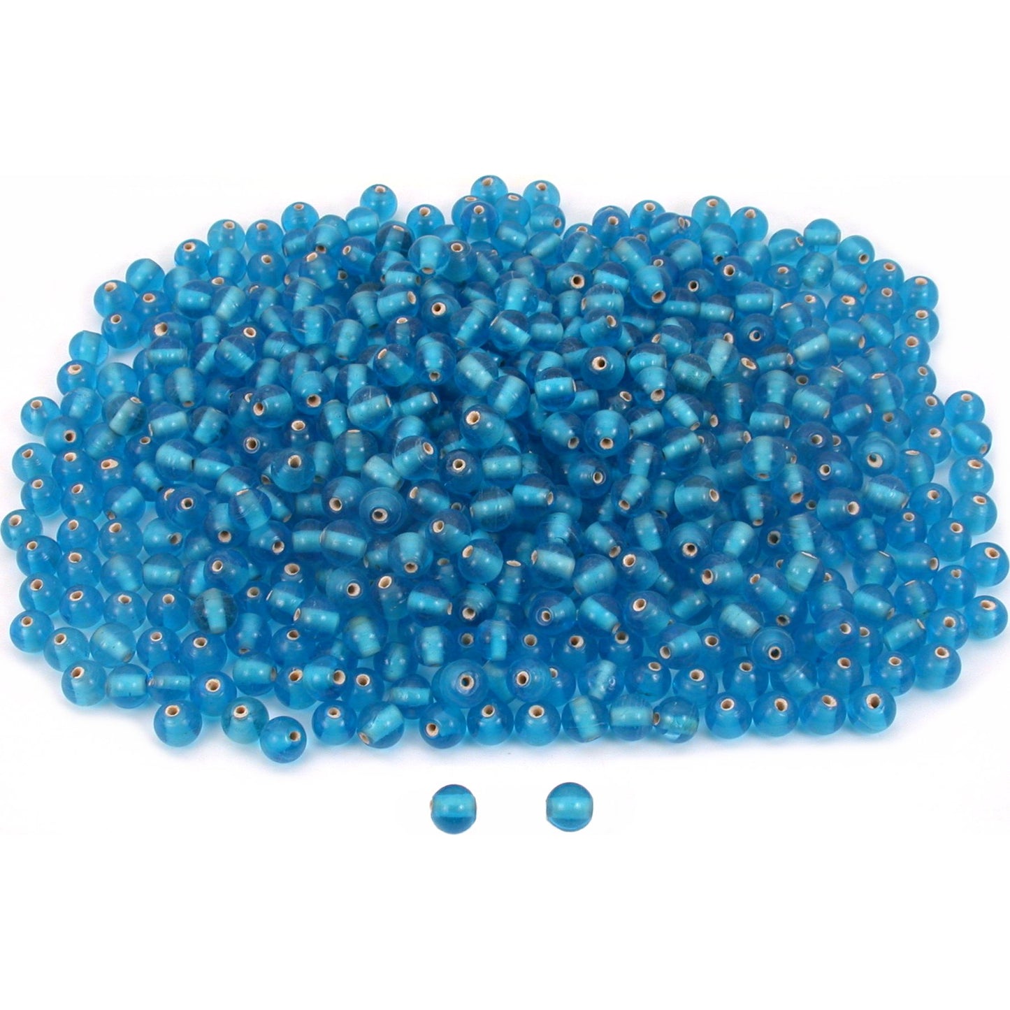 Light Blue Round Pony Glass Bead Beading 9mm Approx 600