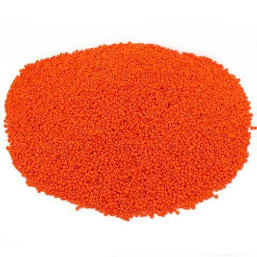 Seed Glass Beads Orange 2mm 400 Grams Approx.