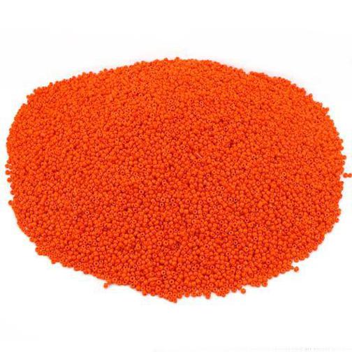 Seed Glass Beads Orange 2mm 400 Grams Approx.