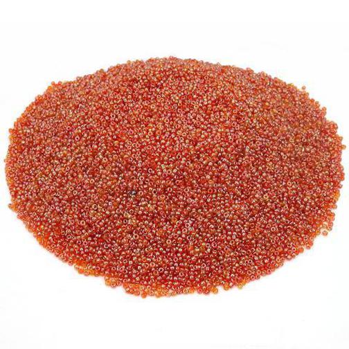 Seed Glass Beads Orange Yellow 2mm 500 Grams Approx.