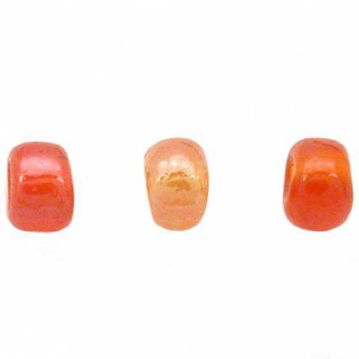 Seed Glass Beads Orange Yellow 2mm 500 Grams Approx.