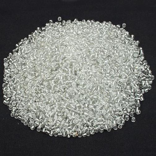 Seed Glass Beads Clear 3mm 350 Grams Approx.