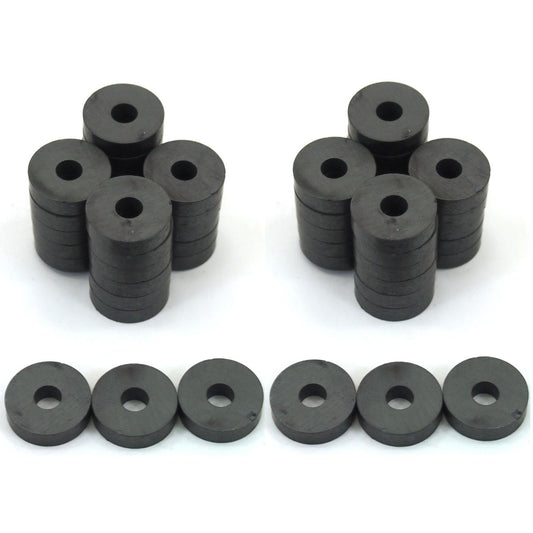 50 Round Disc Ferrite Magnets Crafts Home Office Part 3/4"