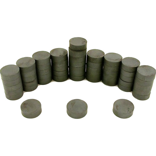 3/4" Round Ceramic Industrial Ferrite Magnets 100 Pcs
